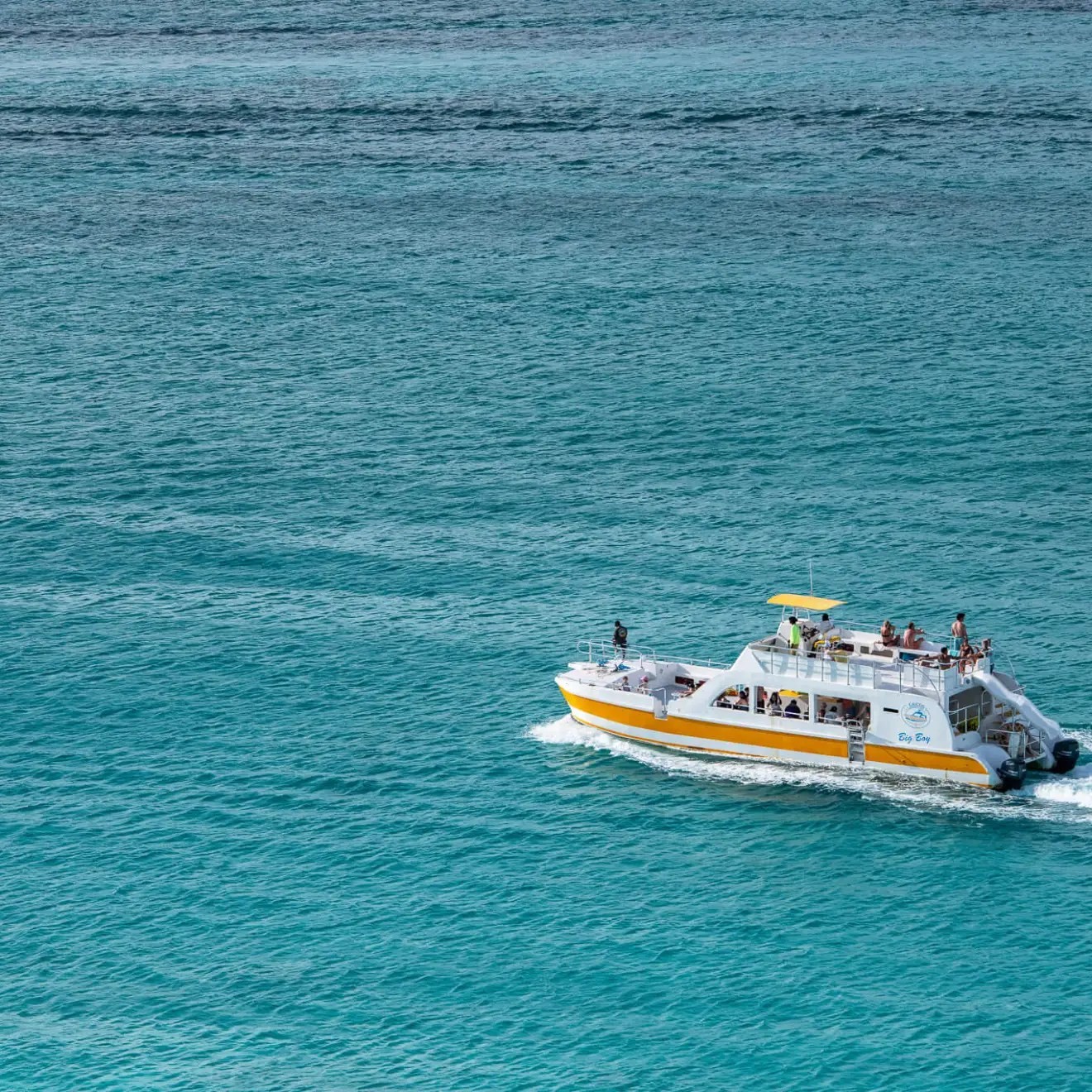 Big Boy, Caicos Dream Tours' double-deck catamaran.
